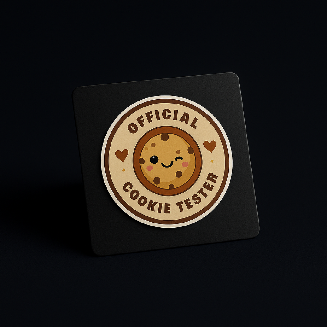 Official cookie tester sticker