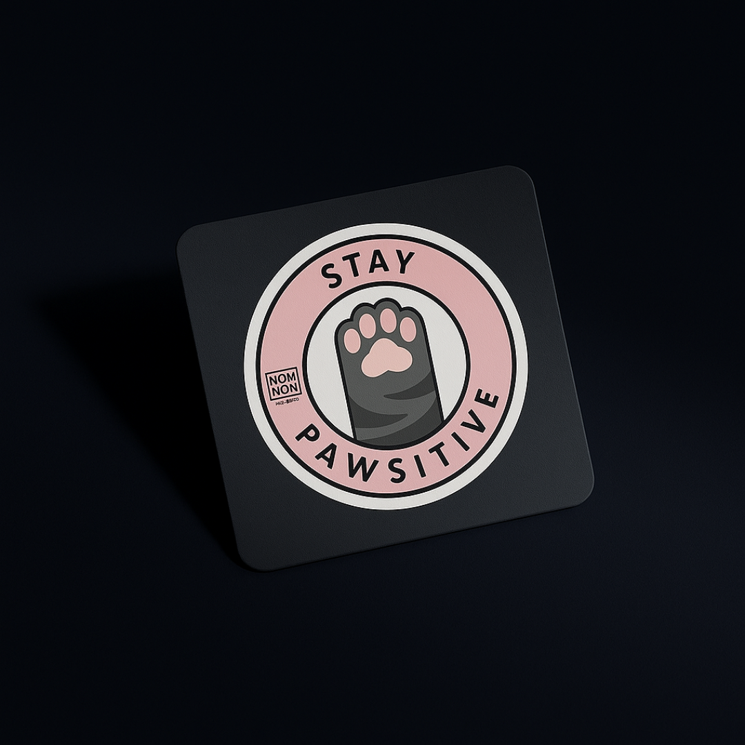 Stay pawsitive sticker