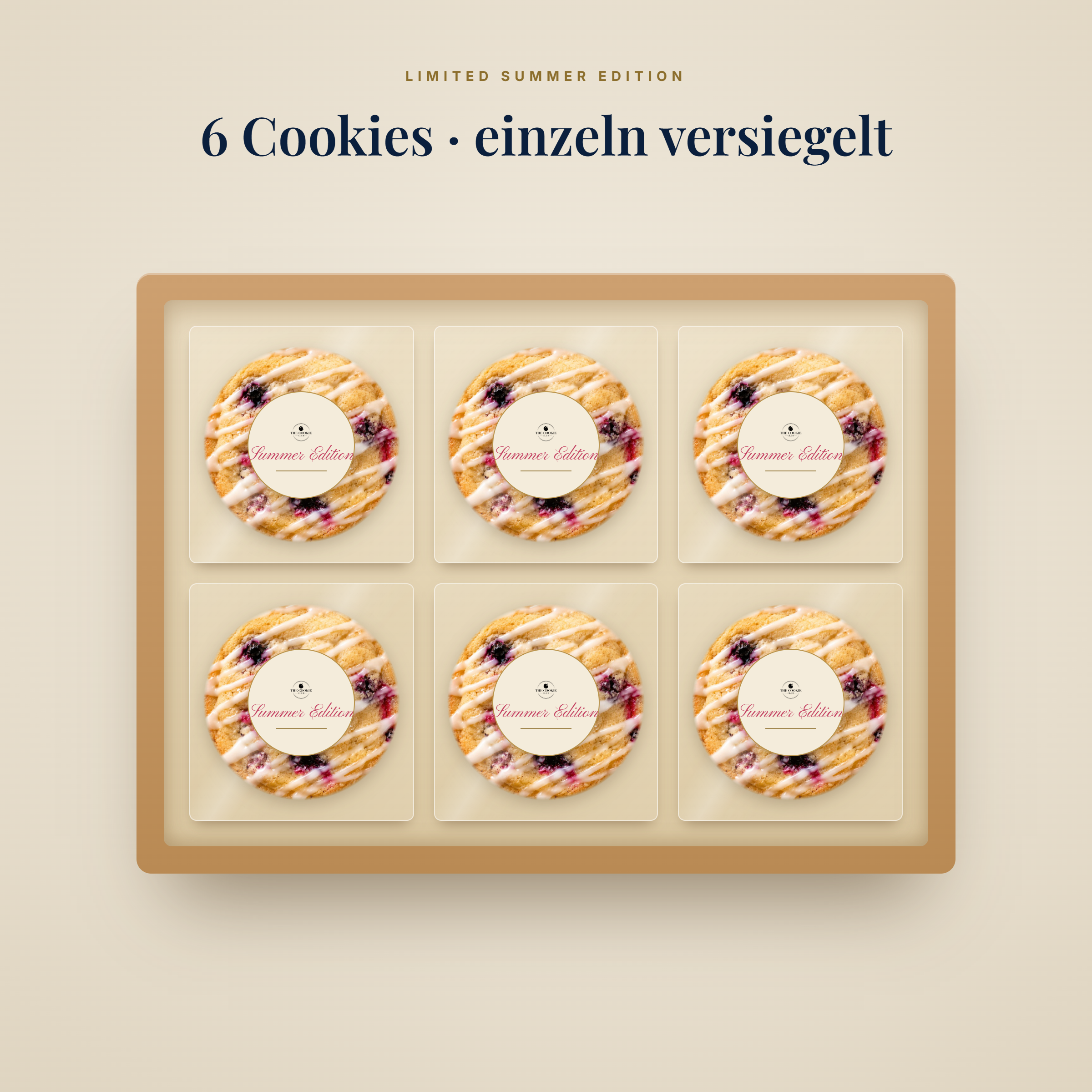 Lemon Berry 6er Box - 6 Cookies einzeln versiegelt